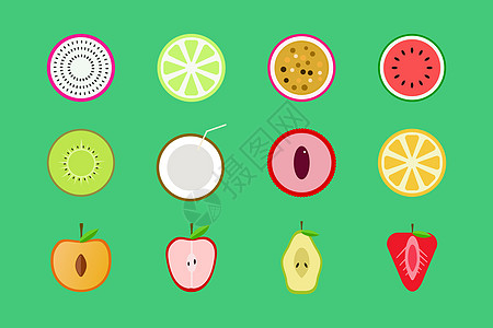 奇异果水果图标插画