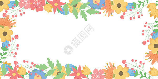 卡通花朵背景插画图片下载 正版图片 摄图网 卡通花朵背景插画图片下载 正版图片 摄图网