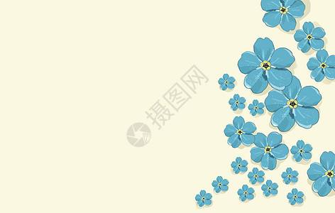 清爽简约蓝色背景图片