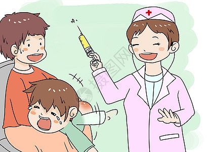 儿童医疗漫画背景图片