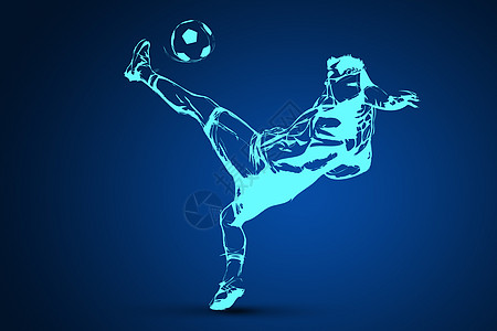 创意足球运动员背景图片