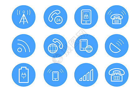 线性图标电话座机高清图片