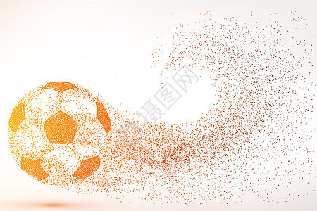 创意世界杯足球剪影粒子图片
