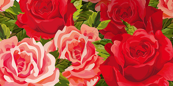 玫瑰花团锦簇背景图片