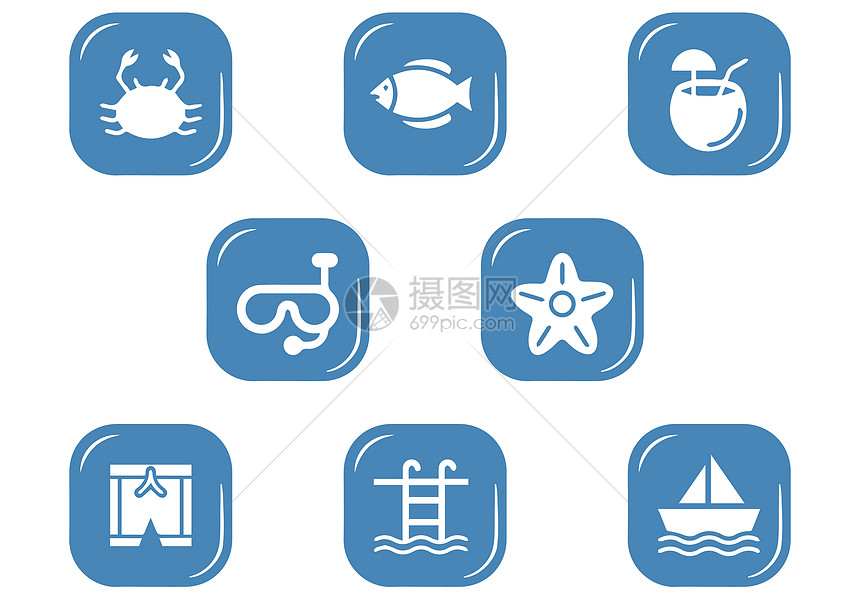 海洋图标插画图片下载-正版图片400162241-摄图网