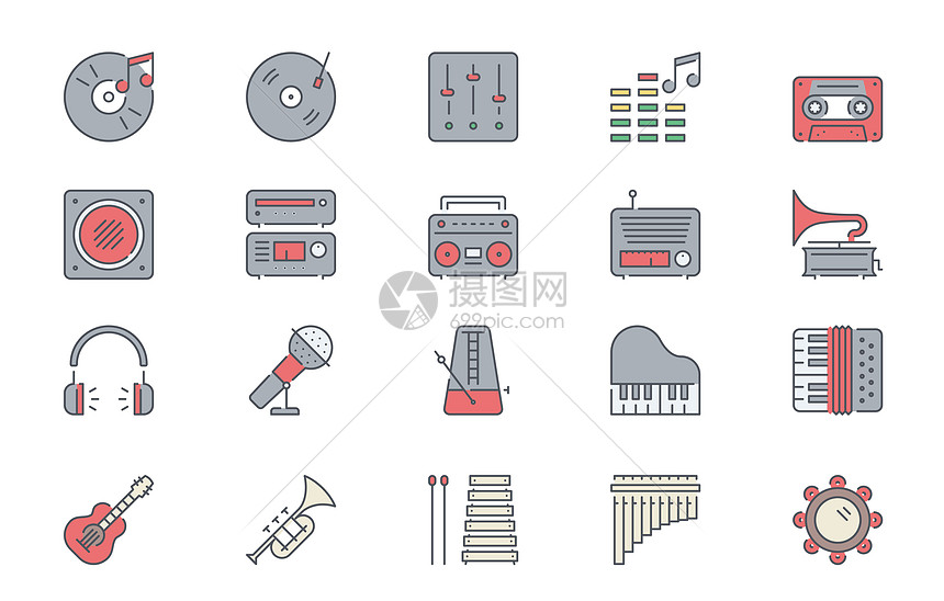 音乐乐器元素图片