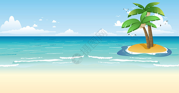 海边经典素材插画