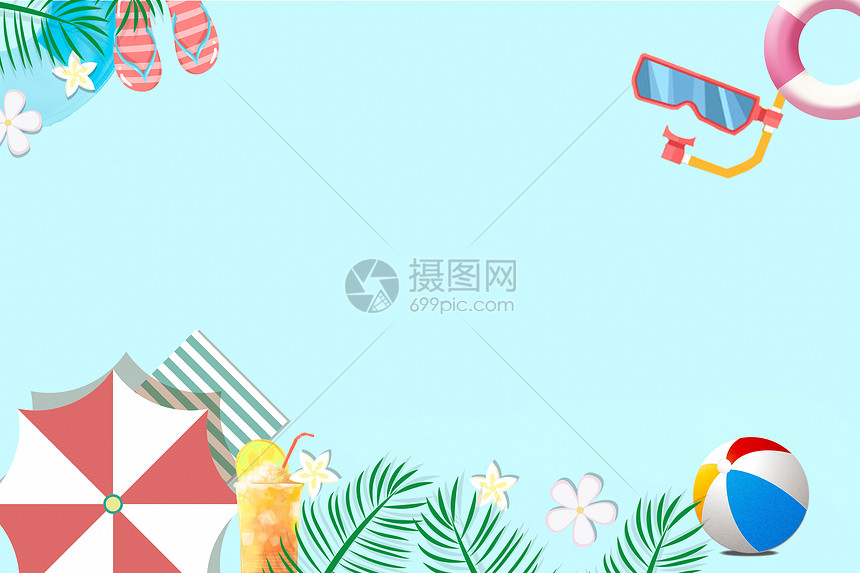 夏日清凉背景图片素材 正版创意图片 摄图网