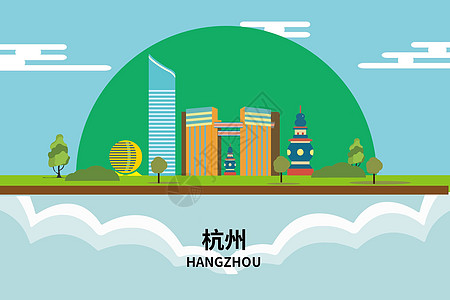 杭州城市旅游背景图片
