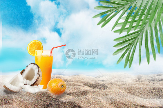 夏季海滩背景图片