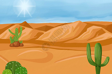 防治沙漠荒化背景图片