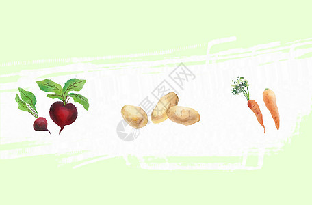水彩蔬菜素材图片