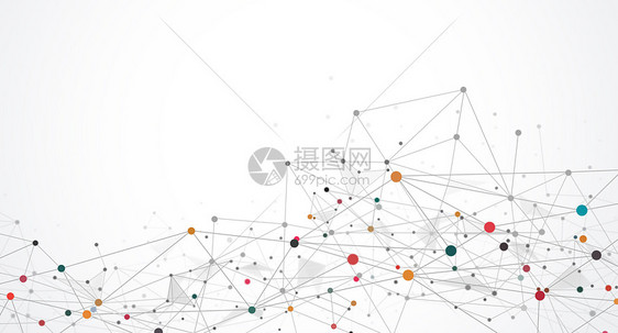 几何分子结构科技背景图片