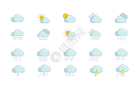 天气图标元素雨手机高清图片