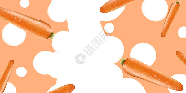 蔬菜胡萝卜壁纸插画背景图片