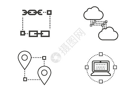矢量区块链标志图片