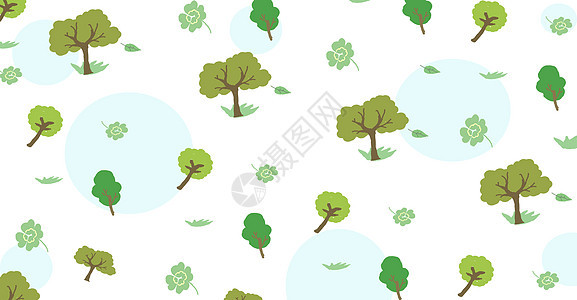 植物树木背景插画背景图片