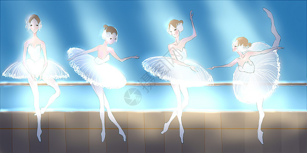 舞蹈芭蕾芭蕾女孩插画