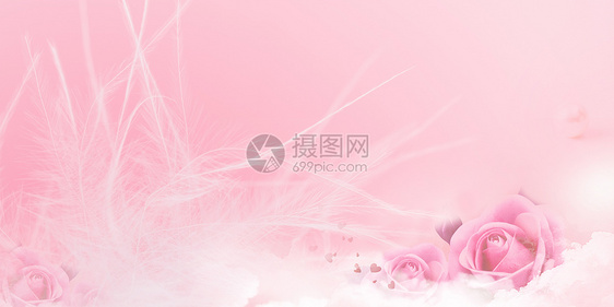 粉色浪漫花朵背景图片