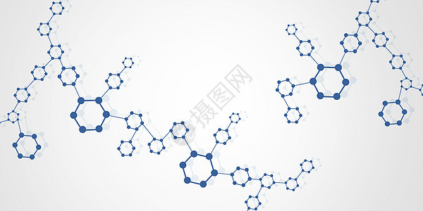 六边形分子结构背景图片