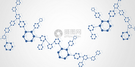 六边形分子结构背景图片