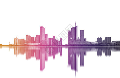 城市霓虹背景图片