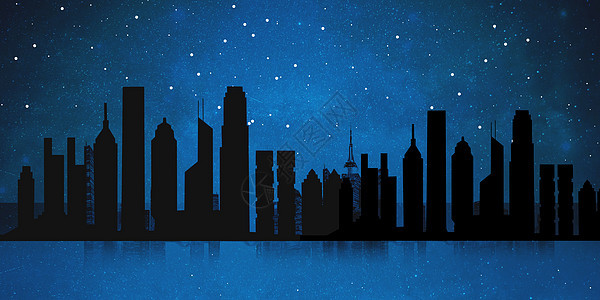 城市夜空背景图片