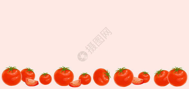 番茄二分之一留白高清图片