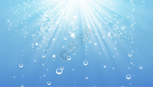 雪花蓝色背景图下载海水中的气泡设计图片