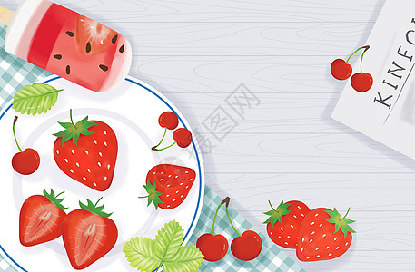 夏天草莓水果图片