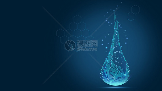 水滴分子科技背景图片