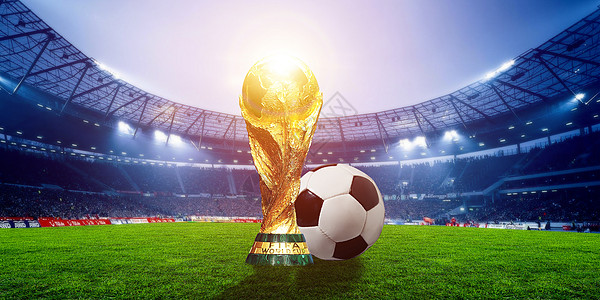 2022世界杯世界杯奖杯和足球设计图片
