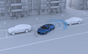 智能车辆出库雷达提示背景图片