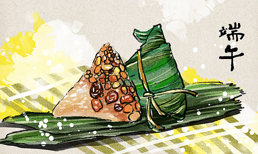 端午节粽子插画图片