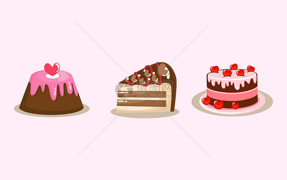 甜点蛋糕插画图片