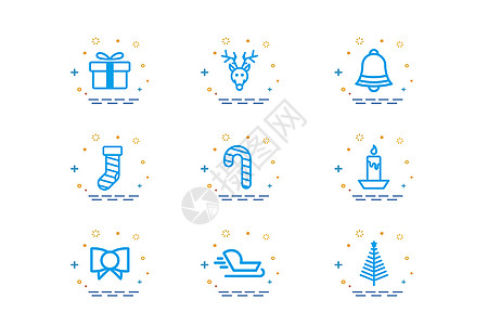 圣诞图标礼物潜水袜高清图片