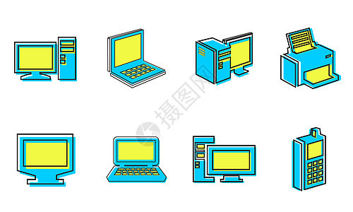 电脑图标背景图片
