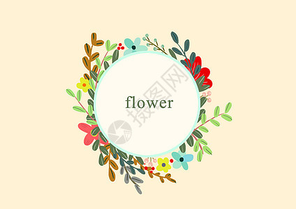 手绘植物花卉背景图片