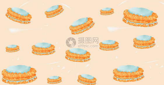 美味甜品甜饼插画图片