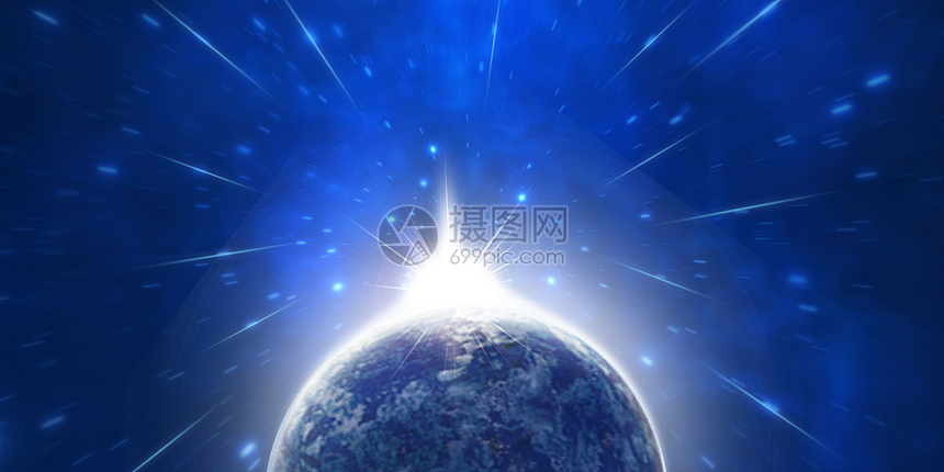 蓝色星空图片