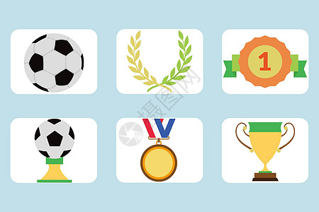 足球类图标奖杯矢量图高清图片