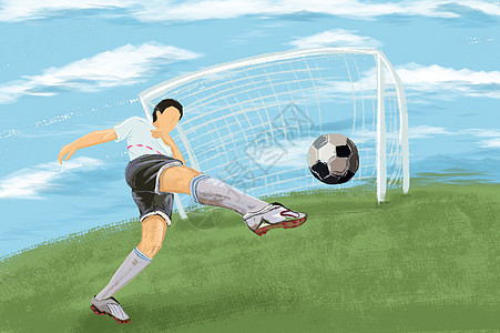 世界杯足球插画图片