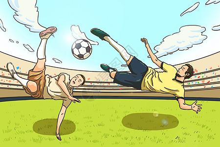 足球世界杯世界杯插画插画