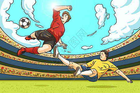 俄罗斯世界杯插画插画