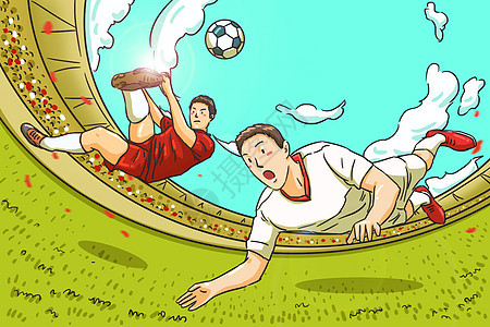 世界杯插画背景图片