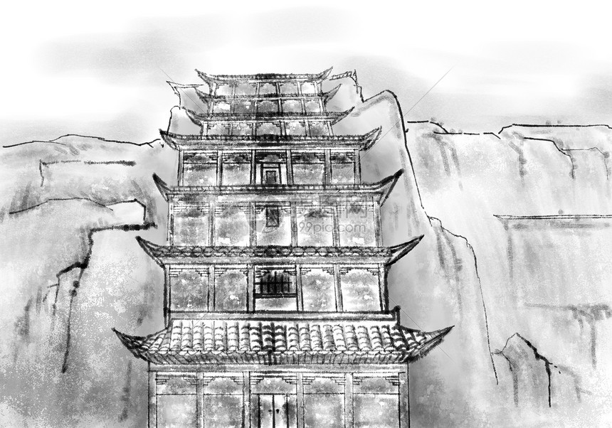 莫高窟插画图片下载-正版图片400211651-摄图网