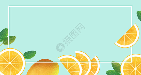 夏日清新柠檬背景图片