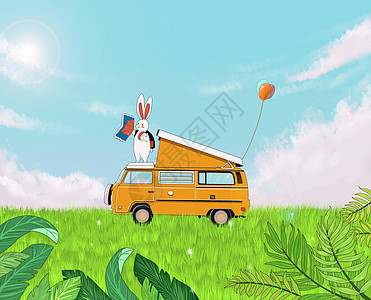 旅行兔兔图片