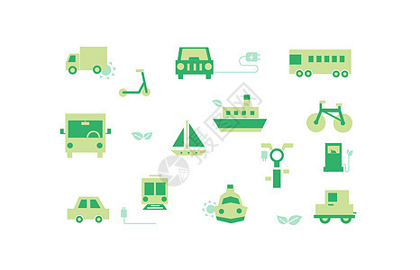 绿色出行节能新能源交通工具图片