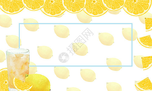 夏季清爽柠檬背景图片